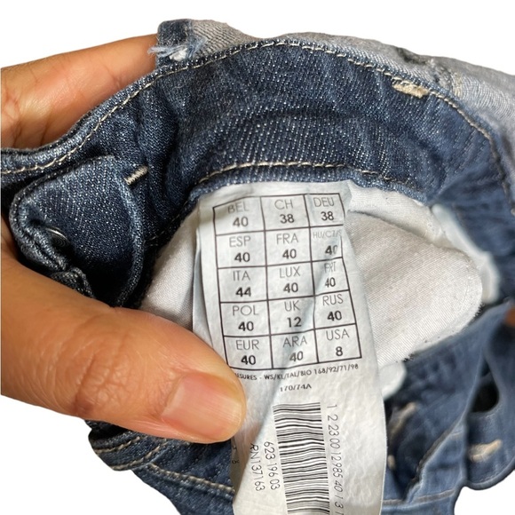 Promod Denim Full Length Jean Overall with Distress Size: 8 - Picture 9 of 14